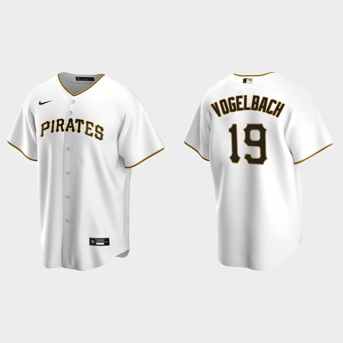 Men's Pittsburgh Pirates #19 Daniel Vogelbach White Cool Base Stitched Jersey Men's Pittsburgh Pirates #19 Daniel Vogelbach White Cool Base Stitched Jersey